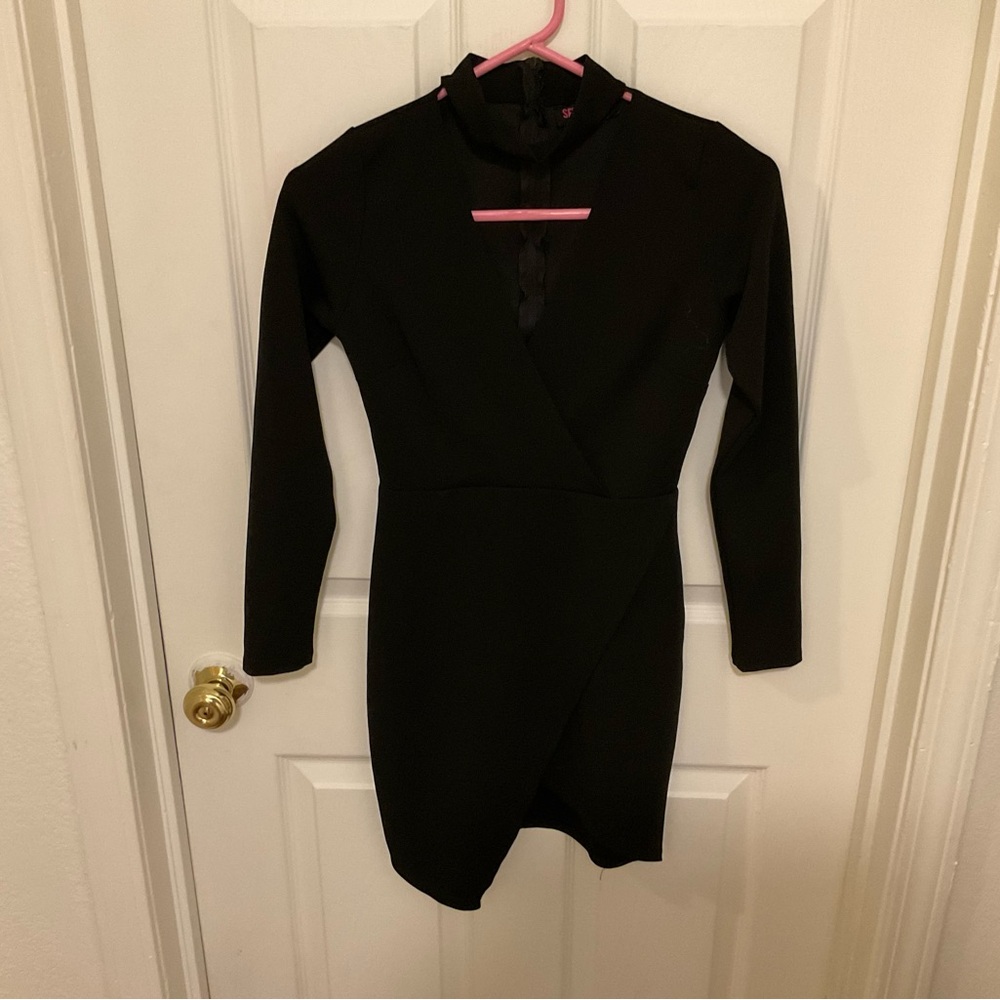 Elegant Black Wrap Dress